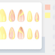 Lemon Sorbet Swirl Press-On Nails