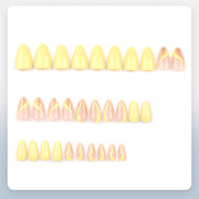 Lemon Sorbet Swirl Press-On Nails