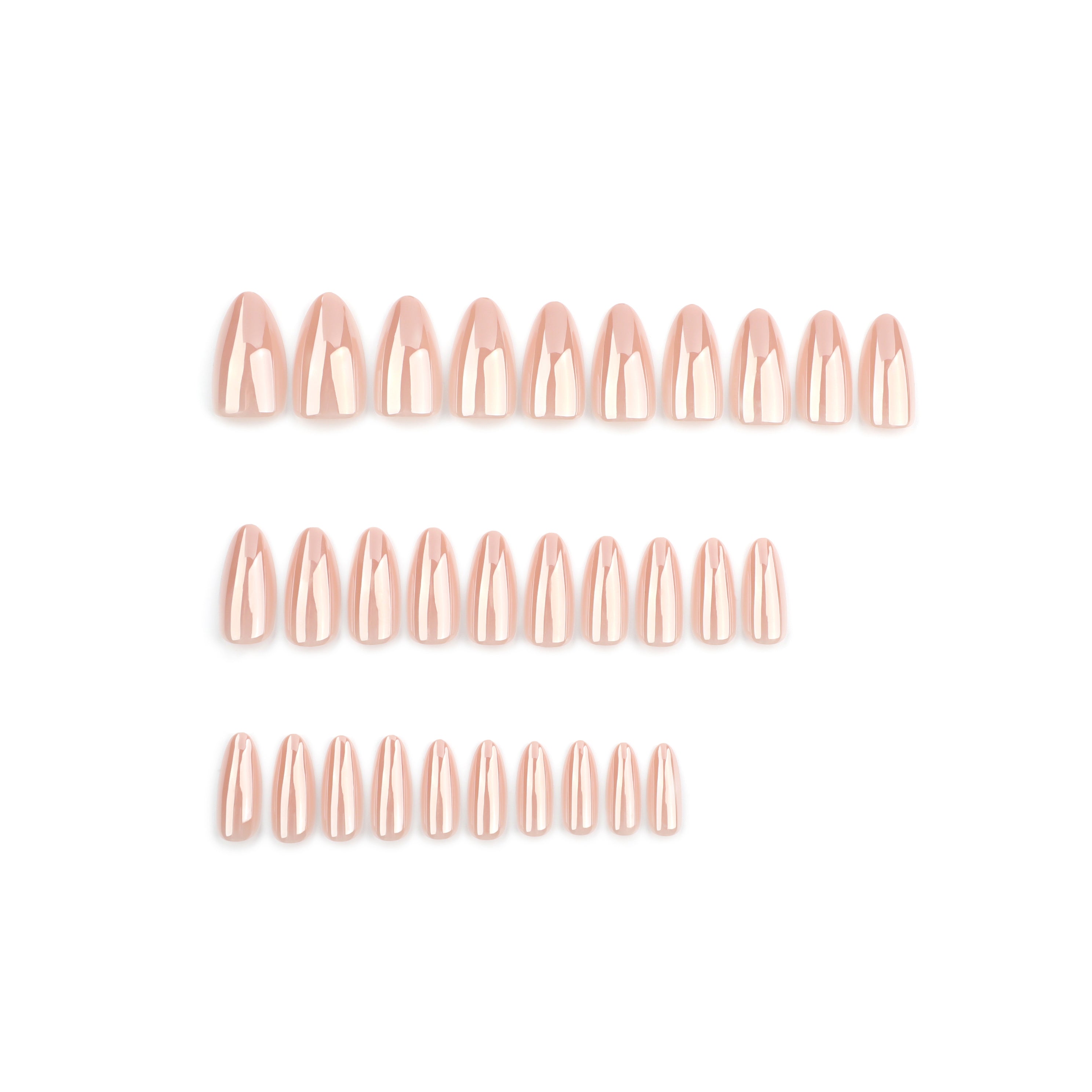 Blush Nude Chrome Press-On Nails