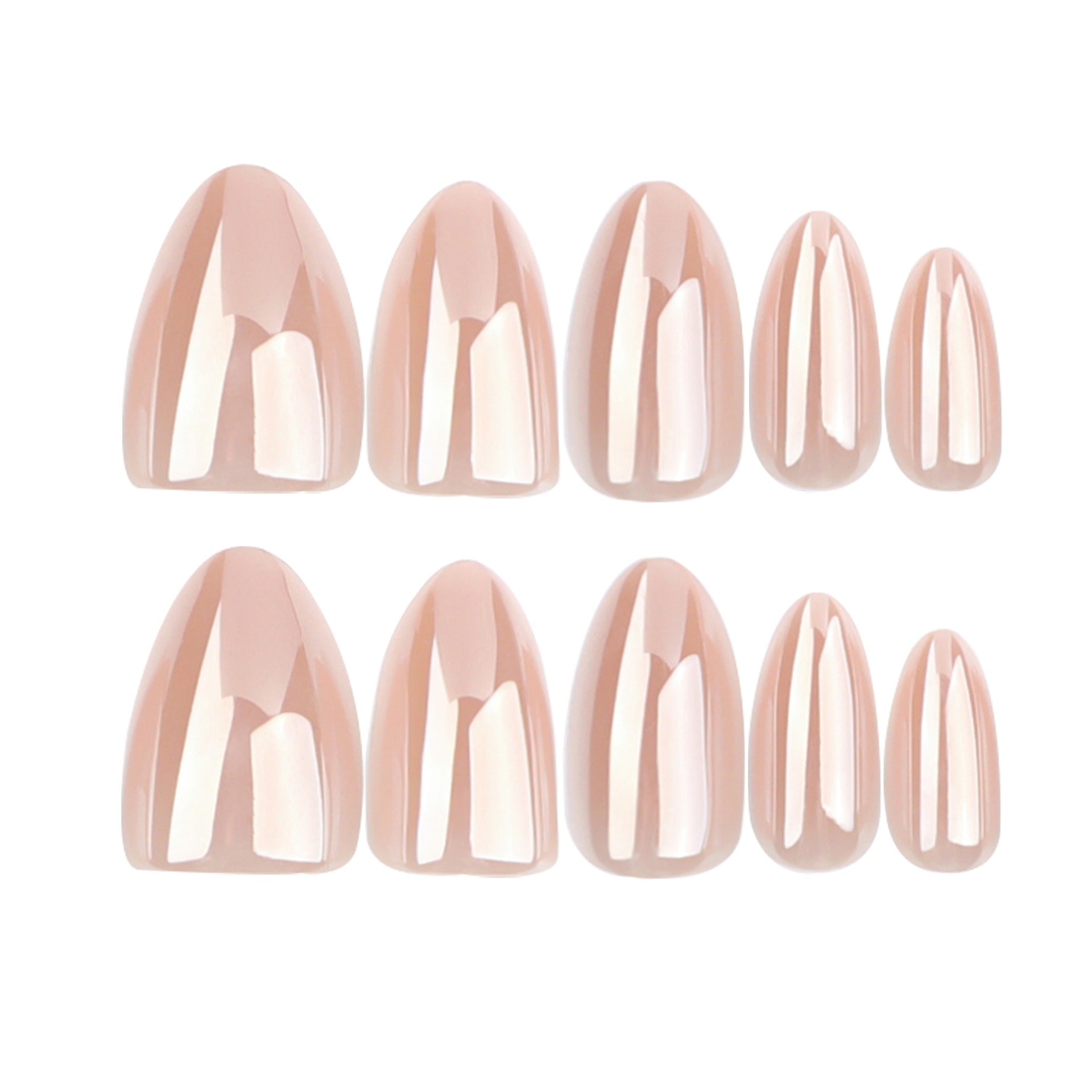 Soft Blush Chrome Almond Press-On Nails