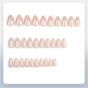 Soft Blush Chrome Almond Press-On Nails