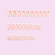 Glossy Nude Chrome French Press-On Nails