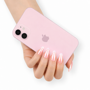 Glossy Nude Chrome French Press-On Nails