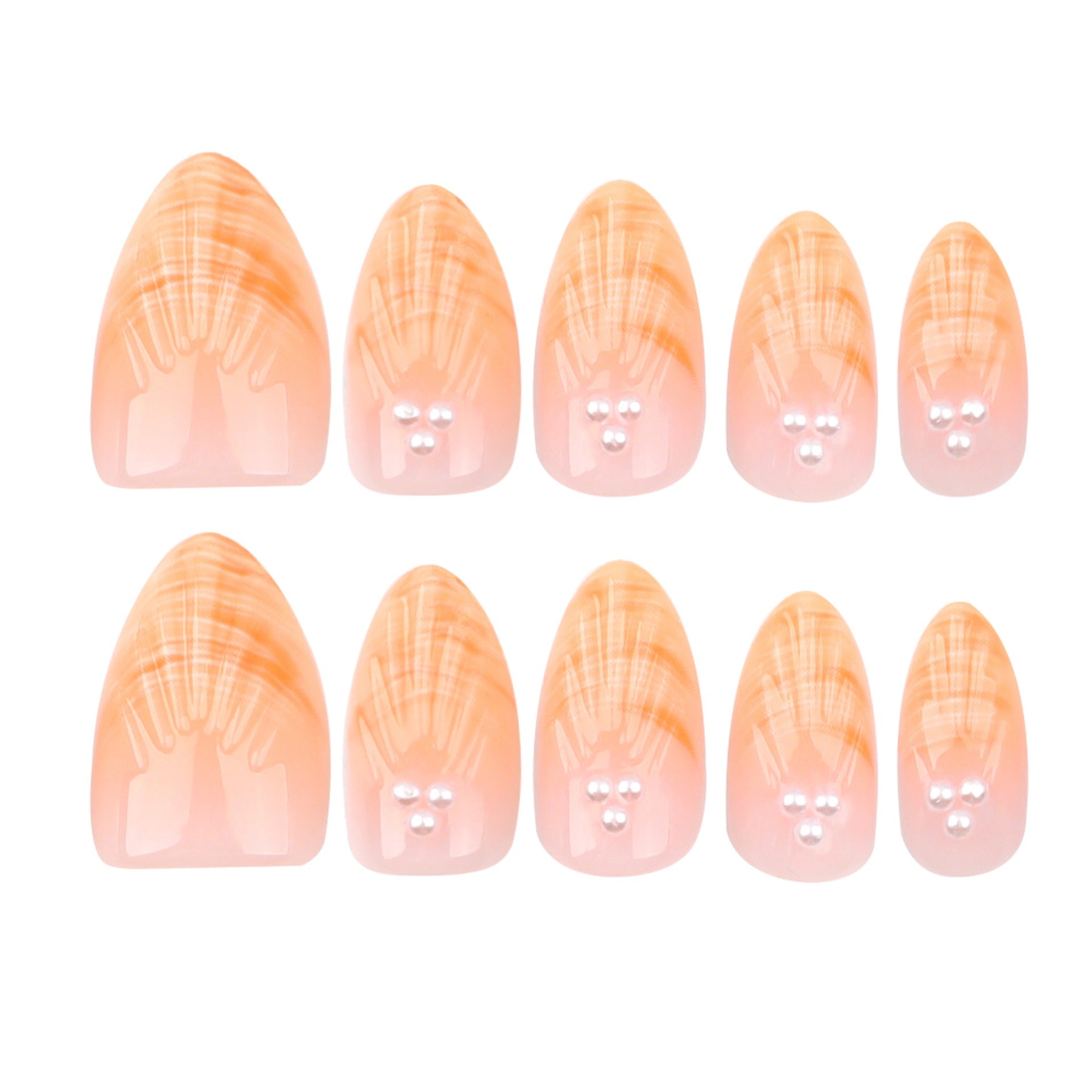Pearl Shell Surprise Press-On Nails