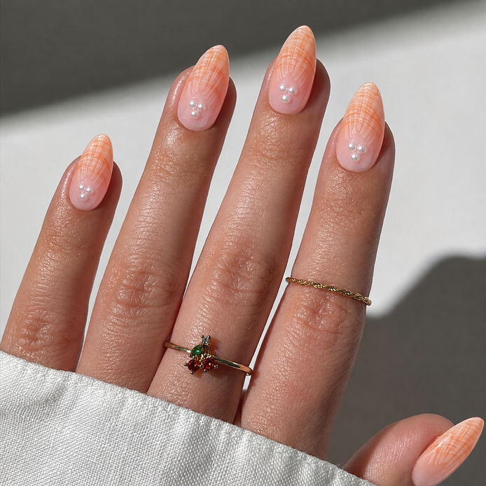 Pearl Shell Surprise Press-On Nails