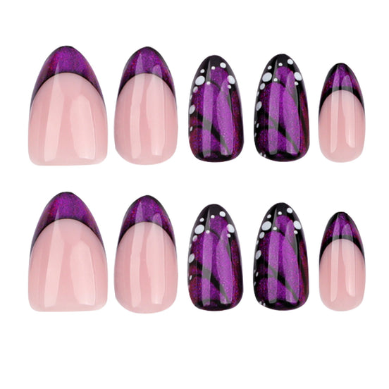 Plum Noir French Press-On Nails