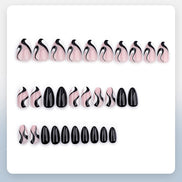 Noir Swirl Press-On Nails