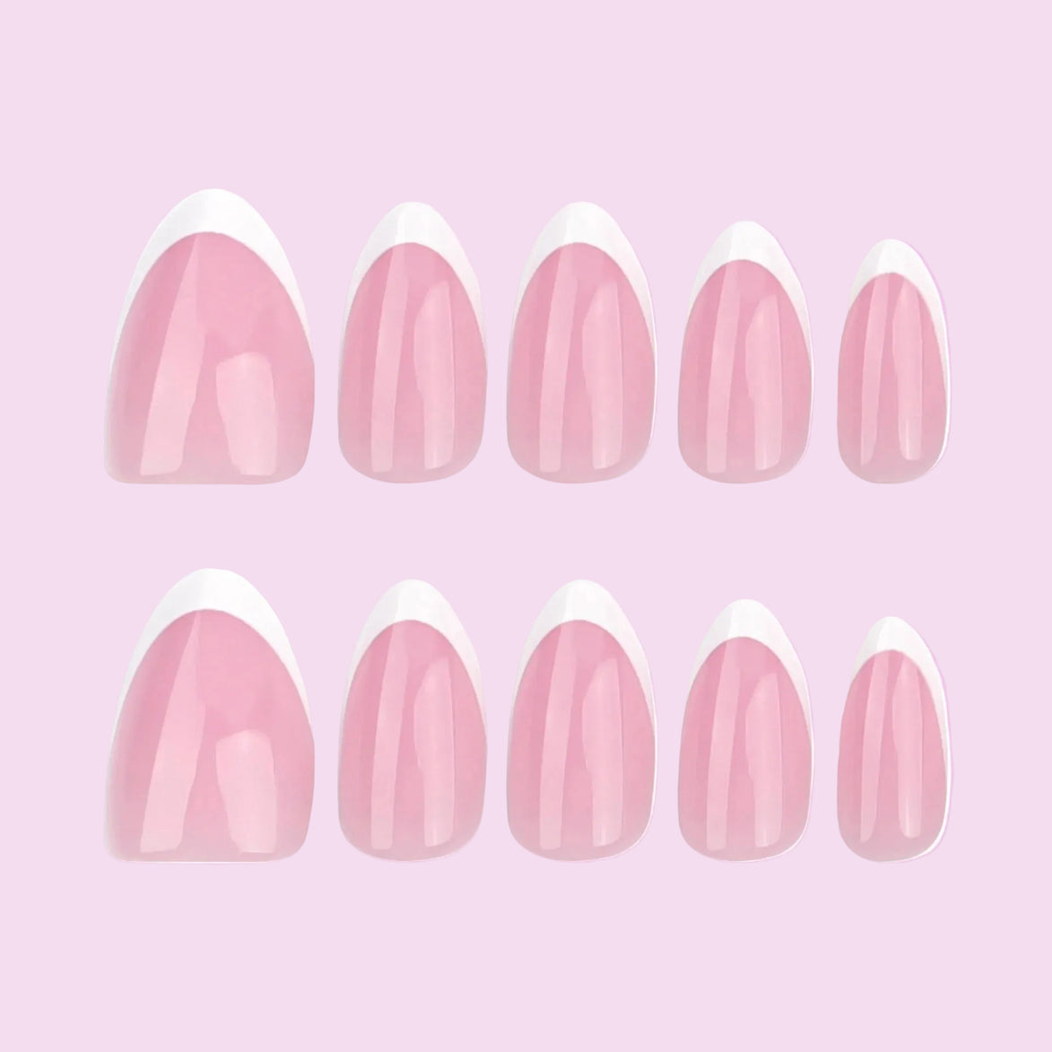 Rosy Nude U tip French Gloss Press-On Nails