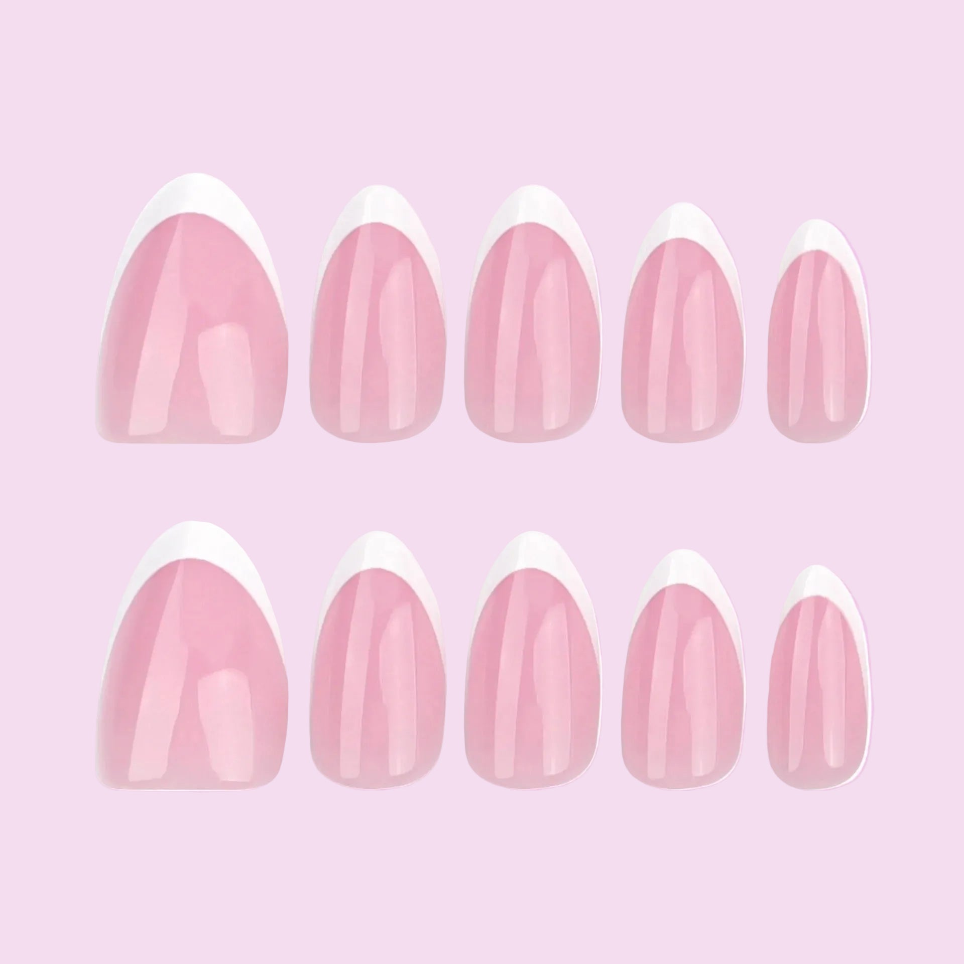 Rosy Nude U tip French Gloss Press-On Nails