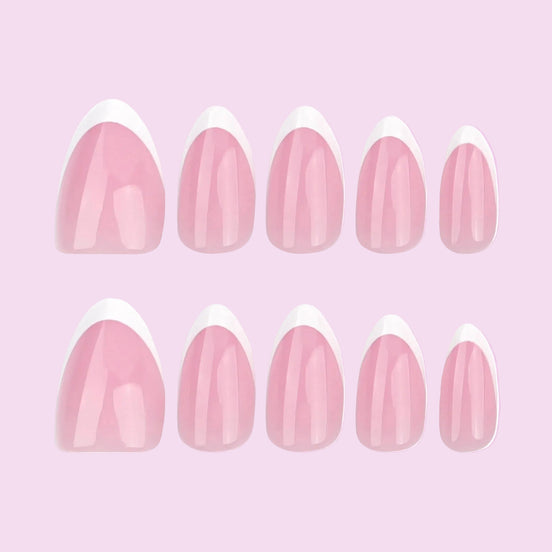 Rosy Nude U tip French Gloss Press-On Nails