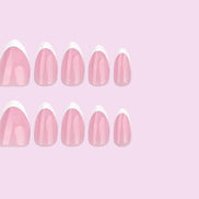 Rosy Nude U tip French Gloss Press-On Nails