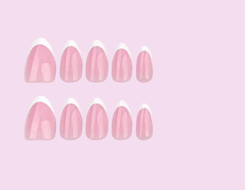 Rosy Nude U tip French Gloss Press-On Nails