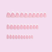 Rosy Nude U tip French Gloss Press-On Nails
