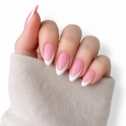 Rosy Nude U tip French Gloss Press-On Nails