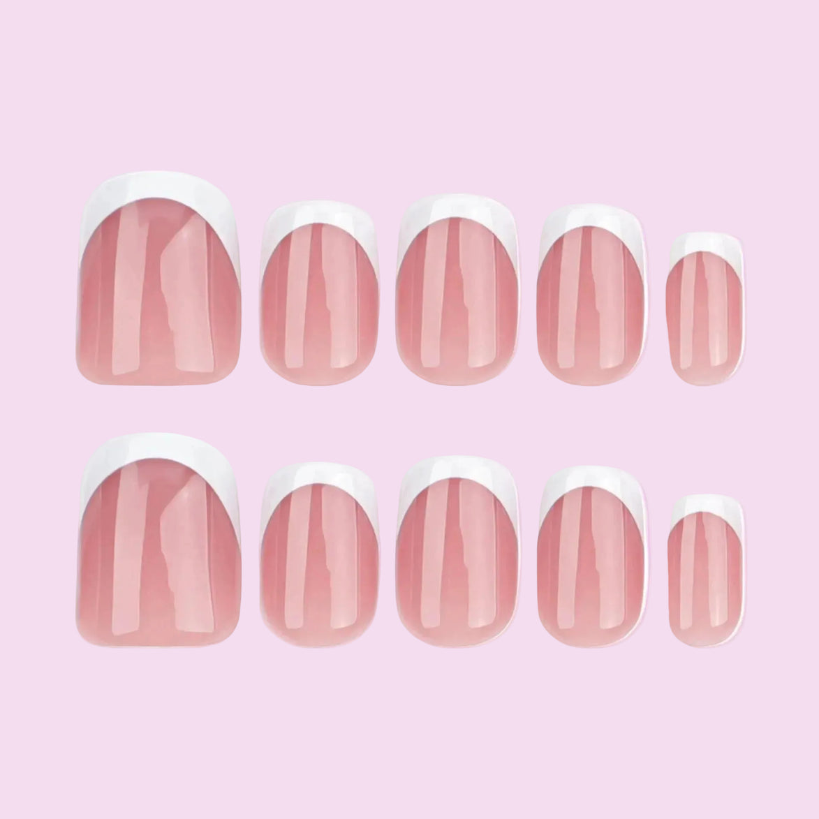 Tea Rose French Manicure Press-On Nails