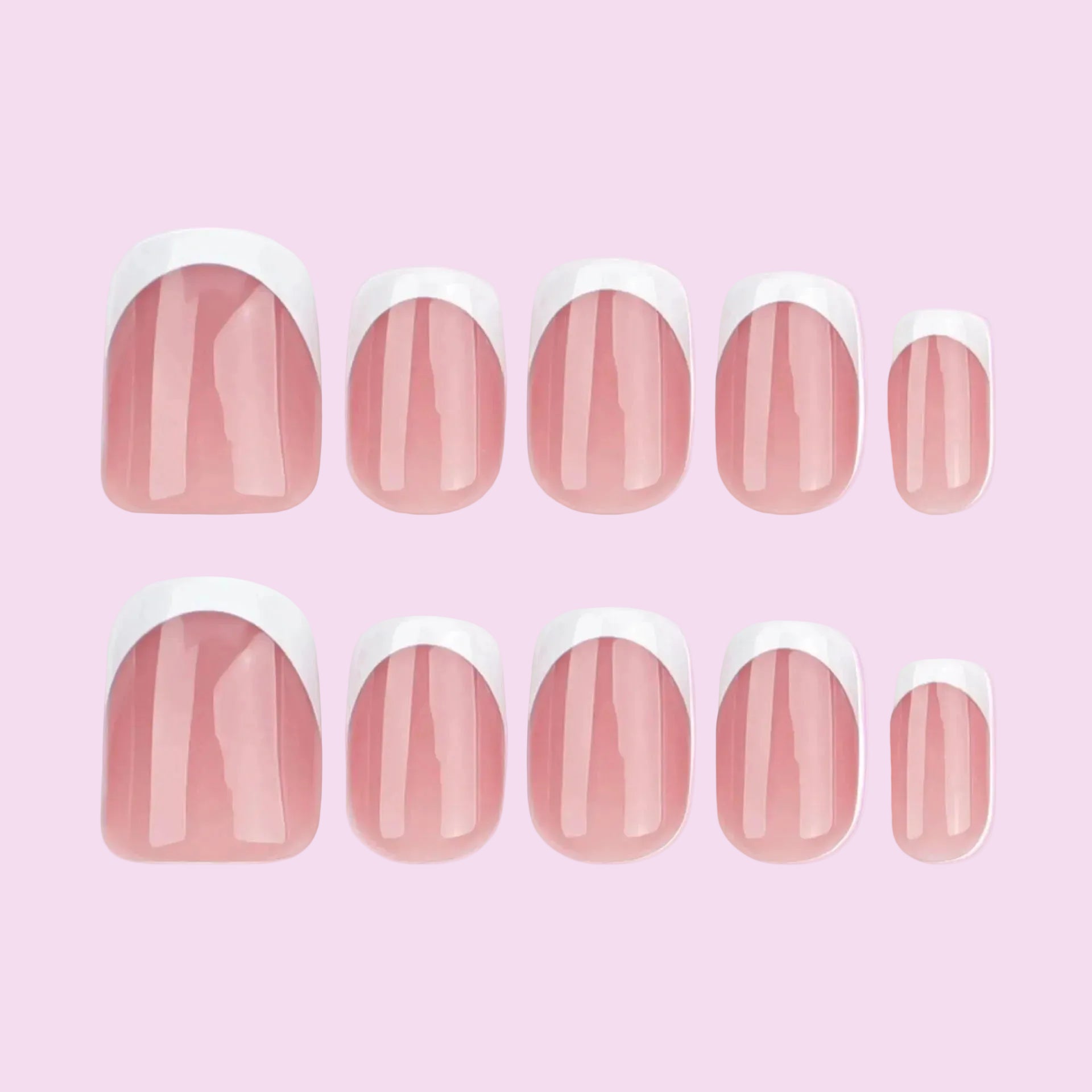 Tea Rose French Manicure Press-On Nails