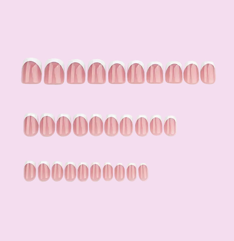 Tea Rose French Manicure Press-On Nails