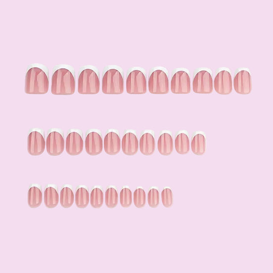 Tea Rose French Manicure Press-On Nails