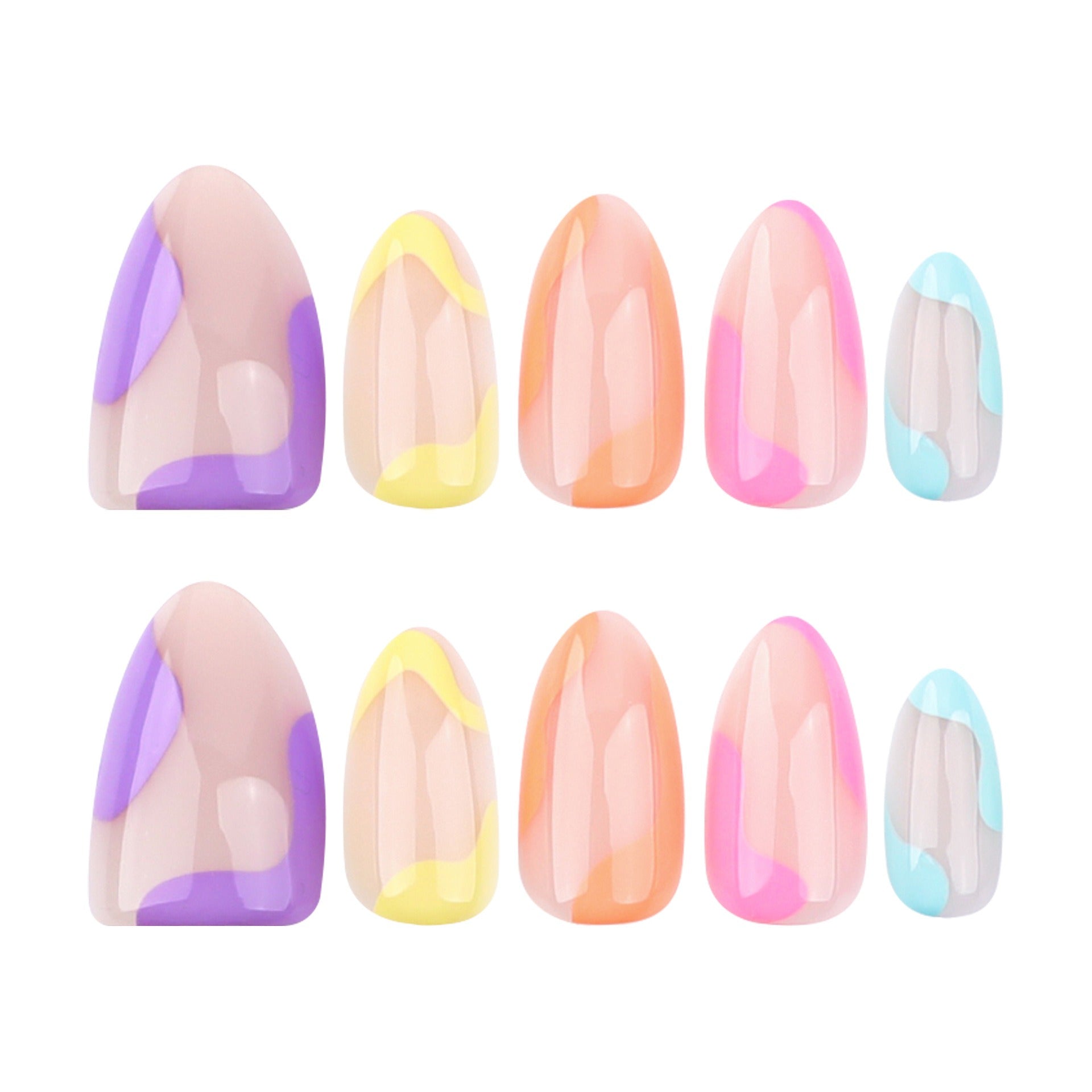 Pastel Pop Swirl Press-On Nails