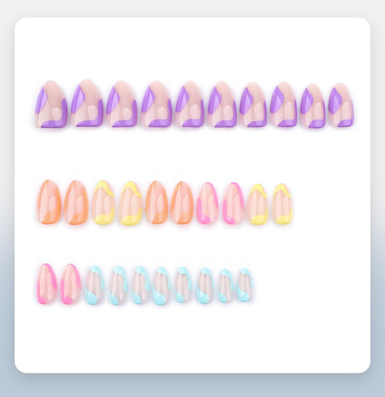 Pastel Pop Swirl Press-On Nails