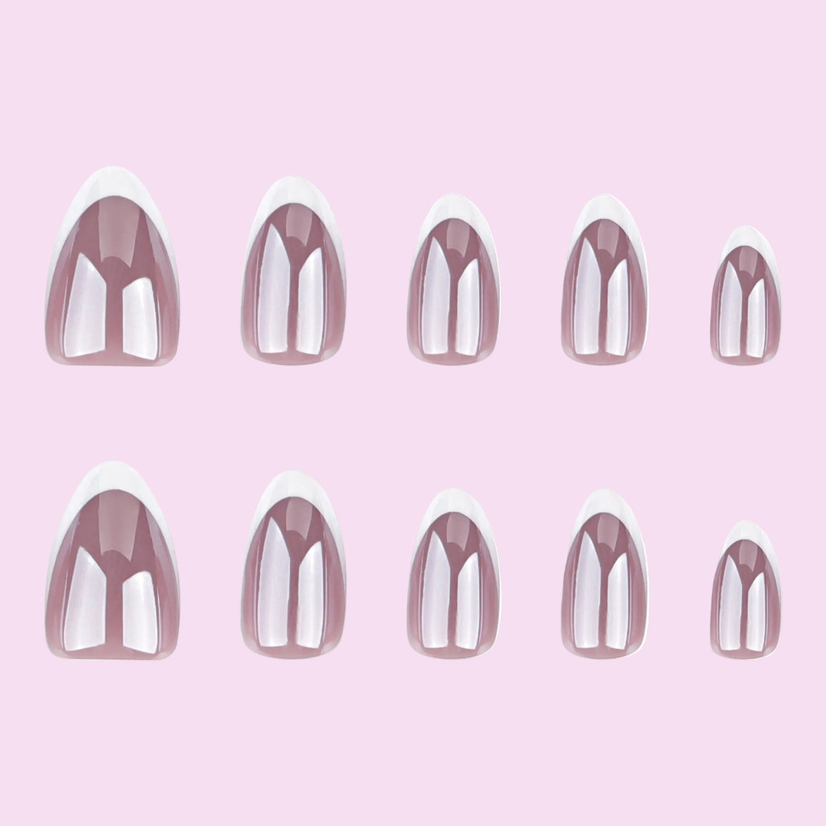 Rose Glaze French Tip Press-On Nails