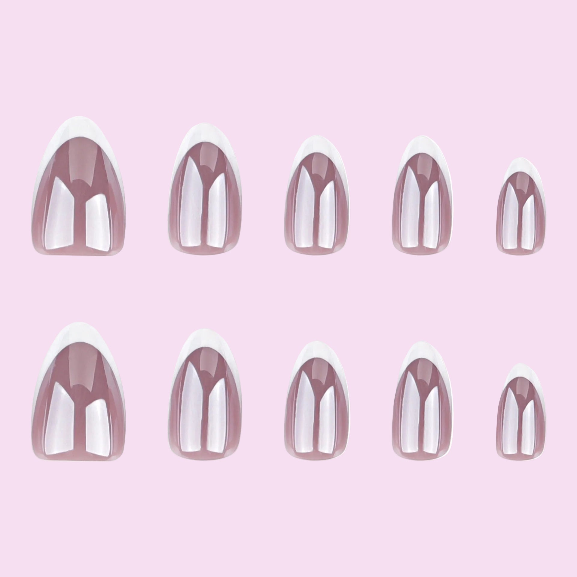 Rose Glaze French Tip Press-On Nails
