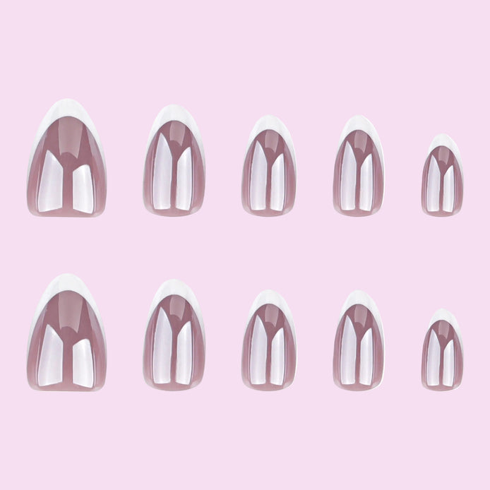 Rose Glaze French Tip Press-On Nails