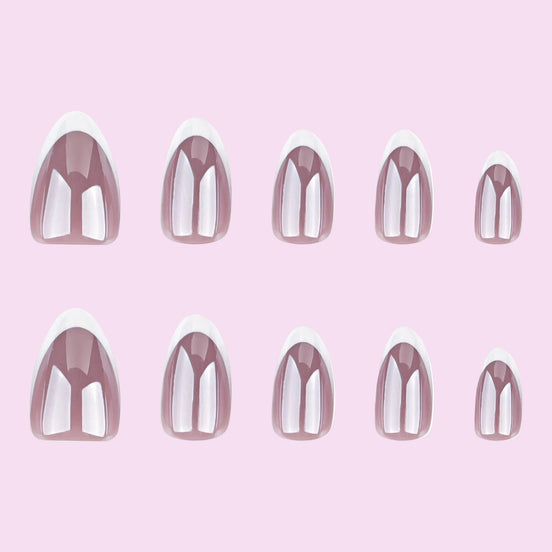 Rose Glaze French Tip Press-On Nails