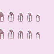 Rose Glaze French Tip Press-On Nails