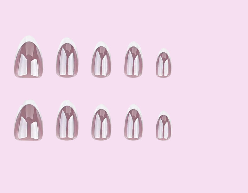 Rose Glaze French Tip Press-On Nails
