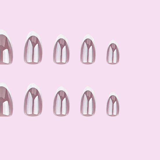 Rose Glaze French Tip Press-On Nails