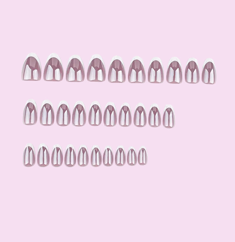 Rose Glaze French Tip Press-On Nails