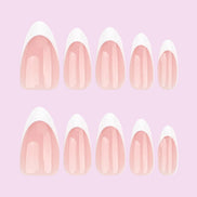 Soft Peach French Tip Press-On Nails