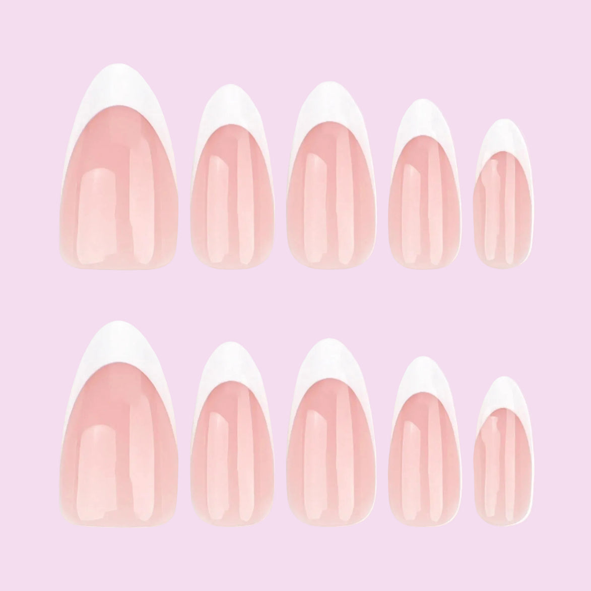 Soft Peach French Tip Press-On Nails