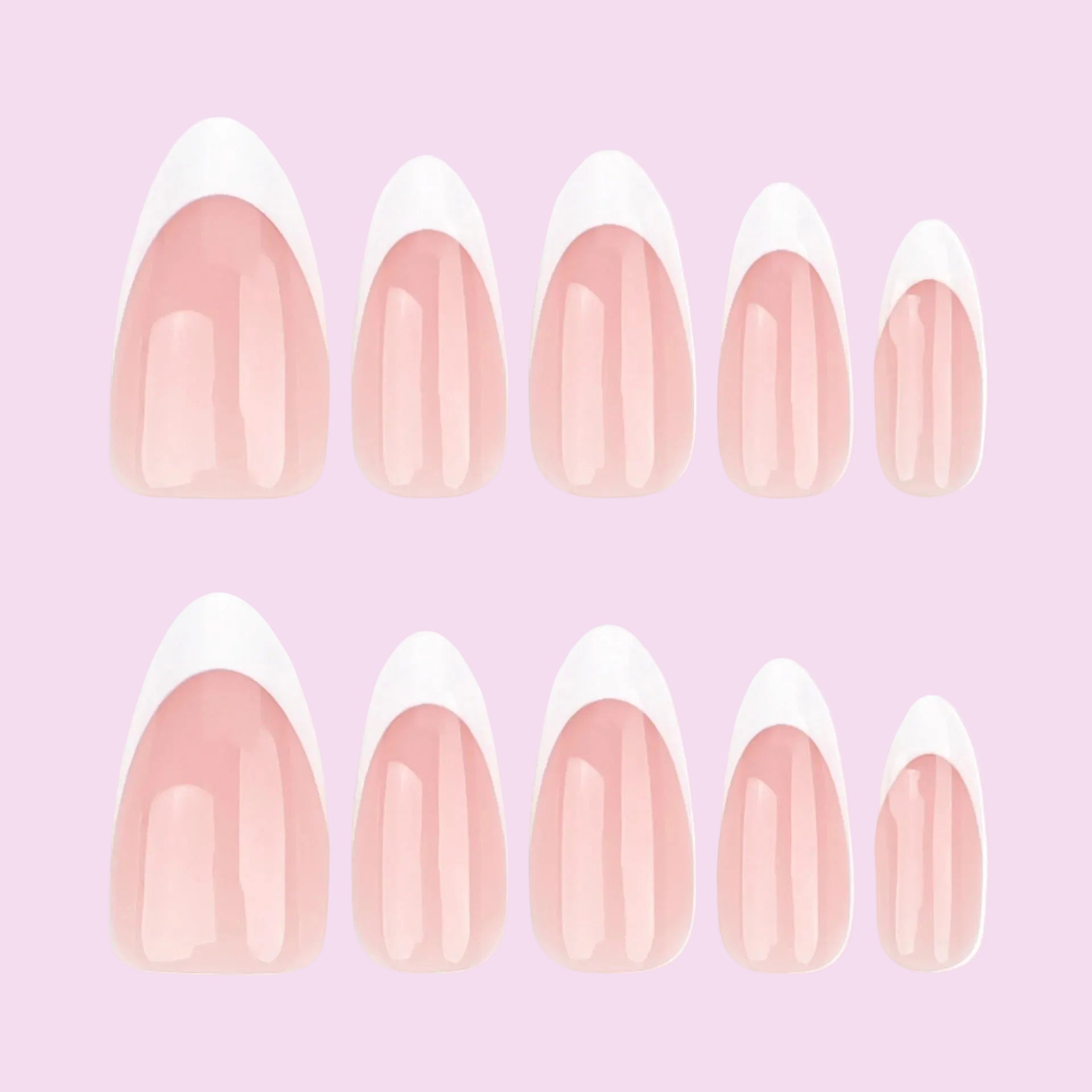 Soft Peach French Tip Press-On Nails