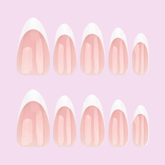 Soft Peach French Tip Press-On Nails