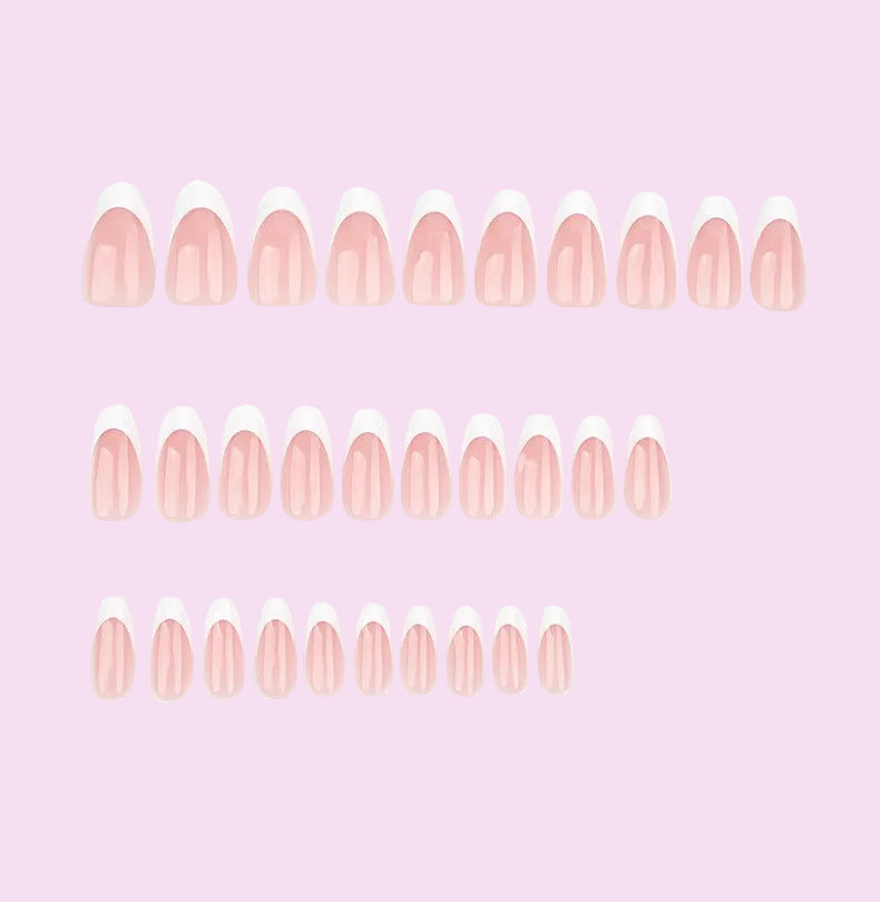 Soft Peach French Tip Press-On Nails