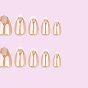 Caramel French Tip Press-On Nails