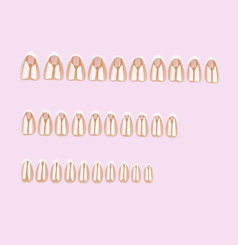 Caramel French Tip Press-On Nails