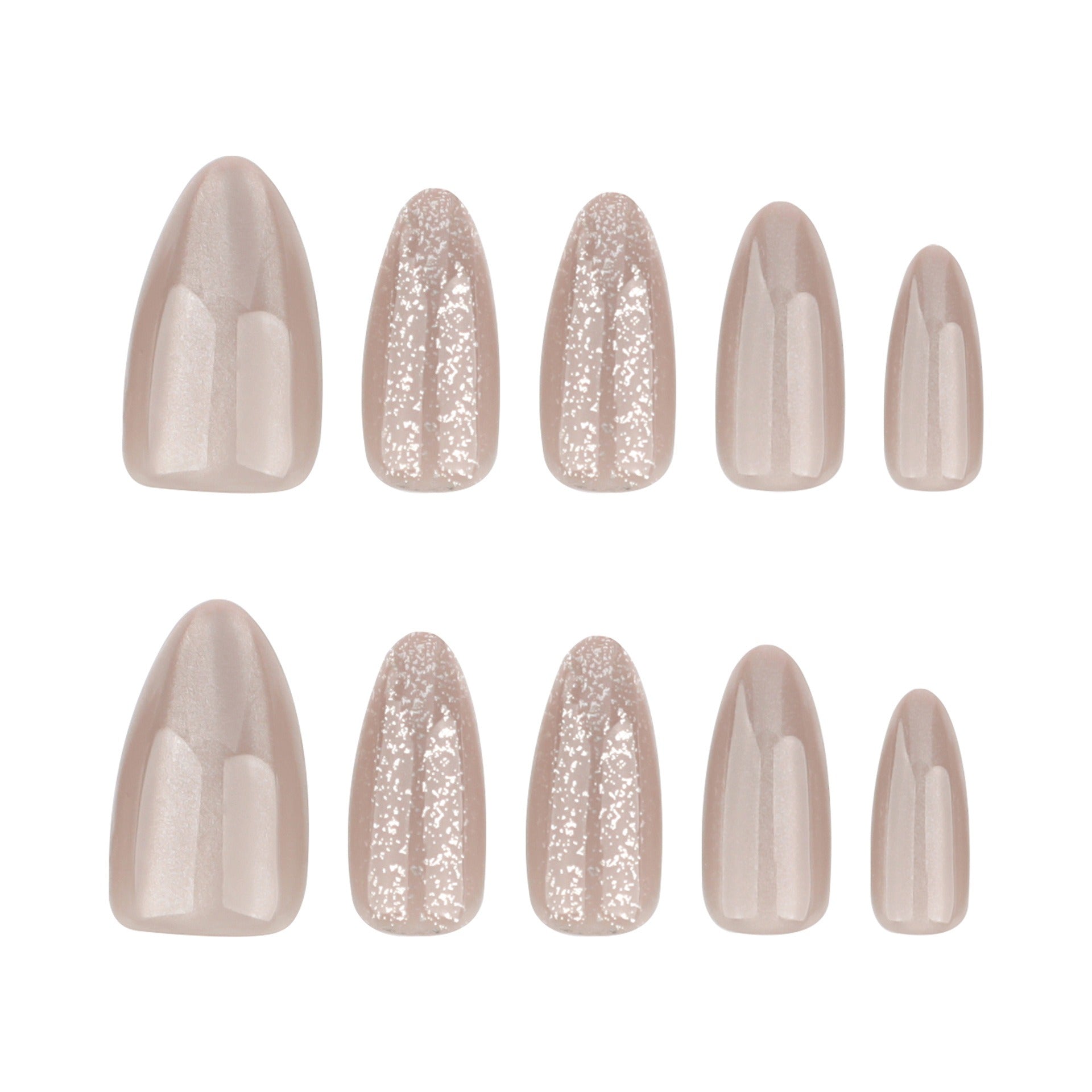 Champagne Glitter Mix Press-On Nails