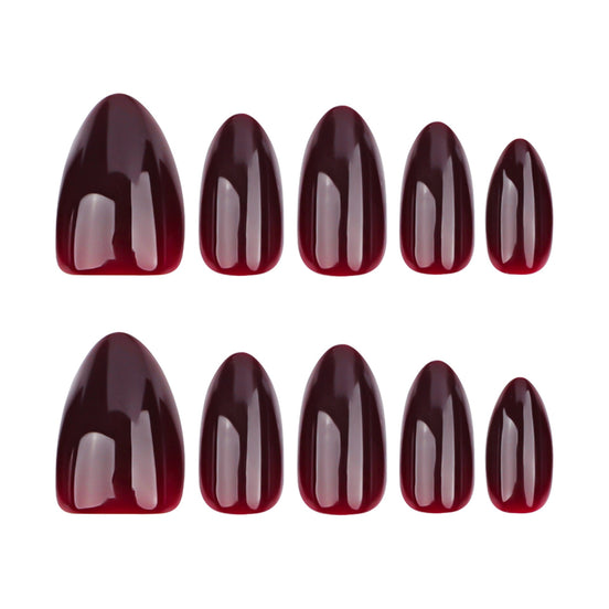 Deep Wine Gloss Press-On Nails