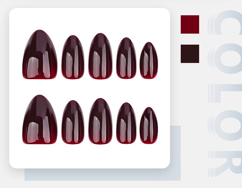 Deep Wine Gloss Press-On Nails