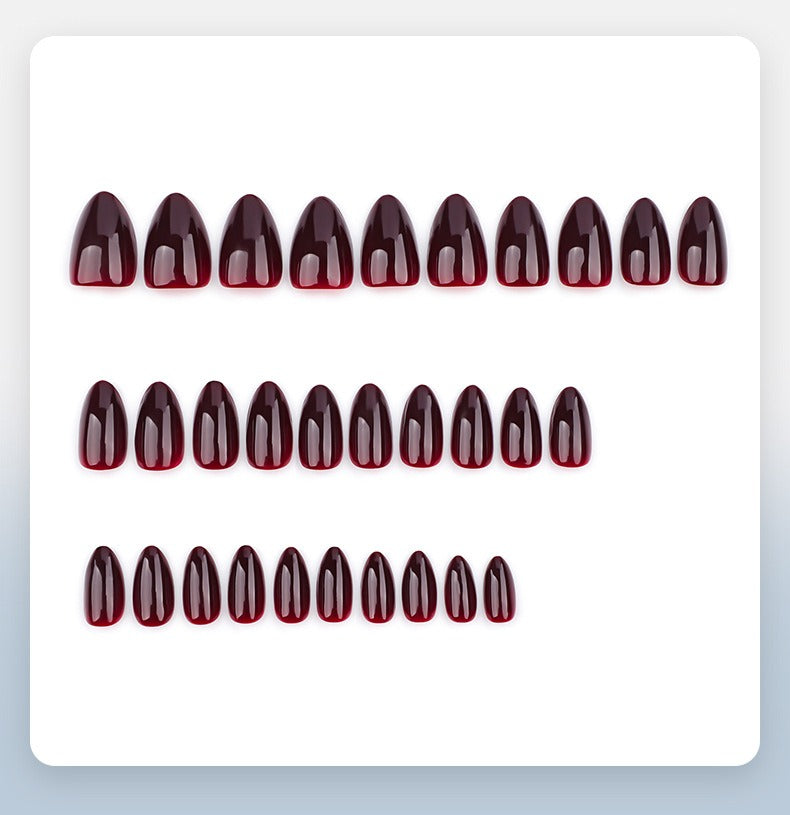 Deep Wine Gloss Press-On Nails