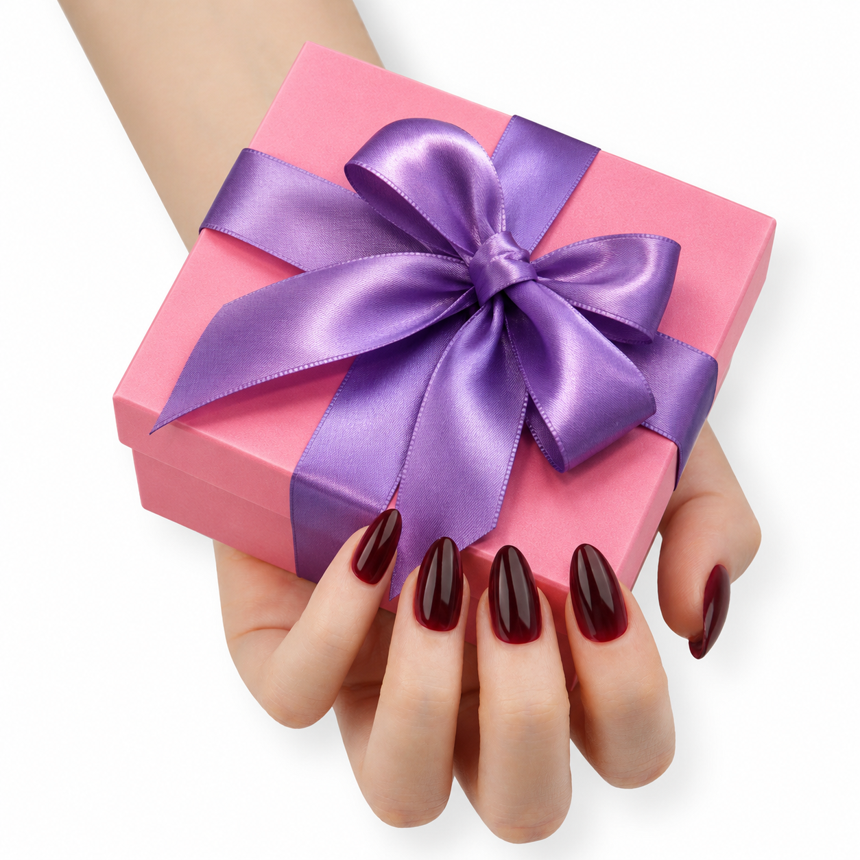 Deep Wine Gloss Press-On Nails