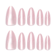 Rose Chrome Glaze Press-On Nails