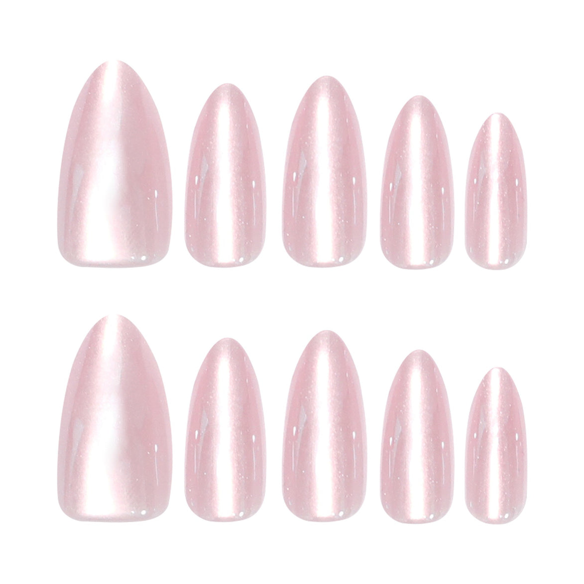 Rose Chrome Glaze Press-On Nails