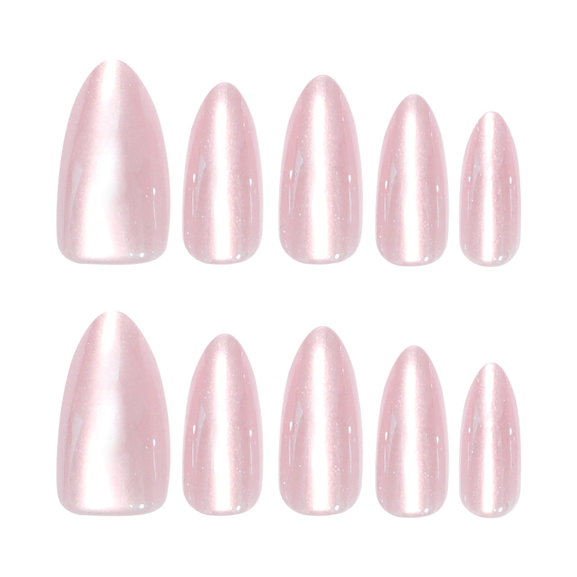 Rose Chrome Glaze Press-On Nails