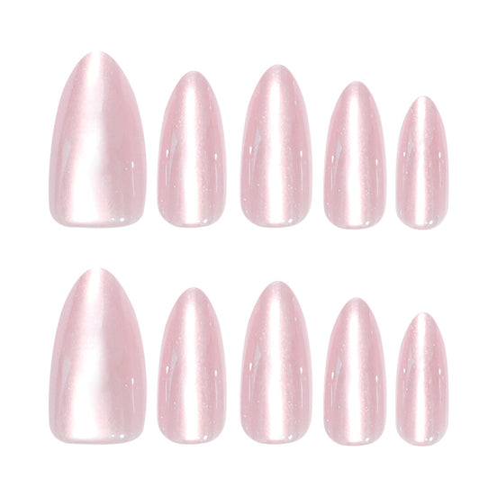 Rose Chrome Glaze Press-On Nails