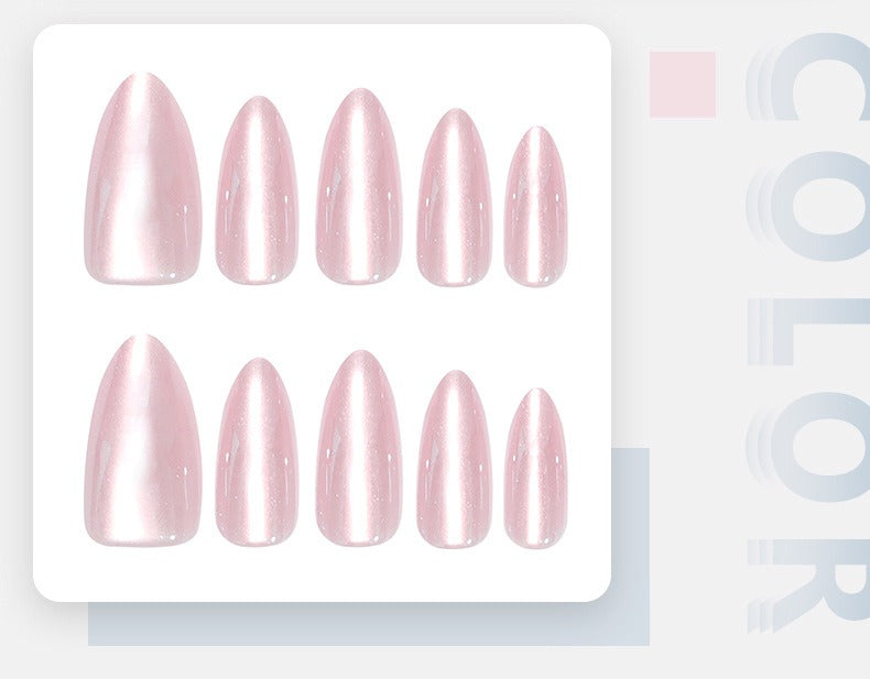 Rose Chrome Glaze Press-On Nails