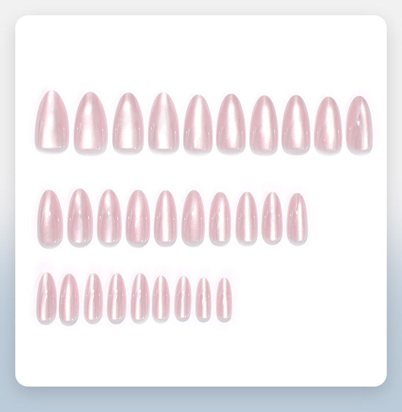 Rose Chrome Glaze Press-On Nails